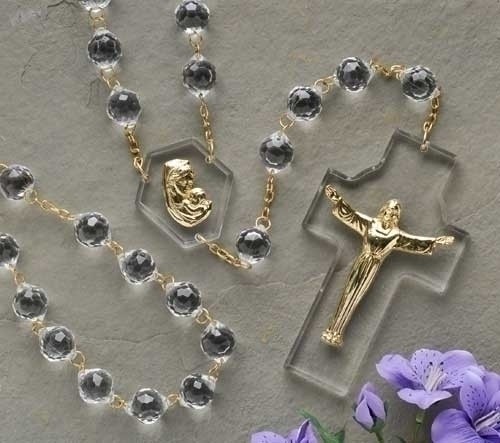 Crystal Wall Rosary 54 inch - Multi-Color