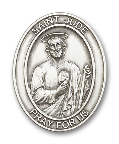 St. Jude Visor Clip - Antique Silver