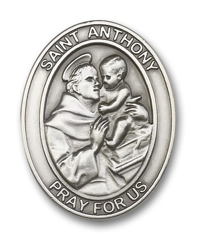 St. Anthony Visor Clip - Antique Silver