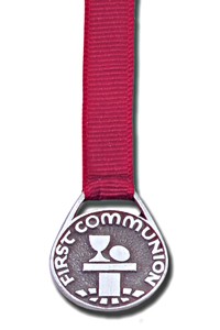 First Communion Bookmark - 12 Ribbon Colors Available - Rose