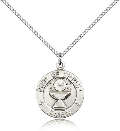 Youth Size The Body of Christ Medal - Sterling Silver