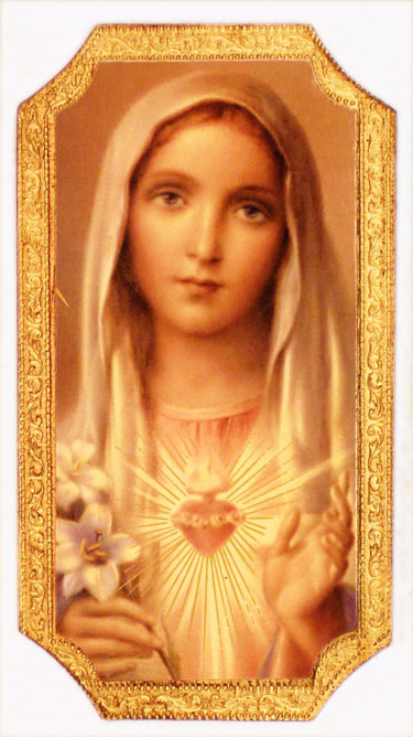 Immaculate Heart of Mary Plaque 9 Inches - Multi-Color