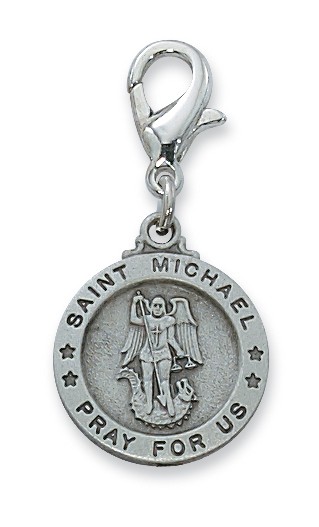 St. Michael Clipable Charm - Silver