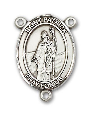 St. Patrick Rosary Centerpiece Sterling Silver or Pewter - Sterling Silver