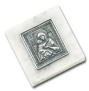 Madonna and Child Paperweight - White
