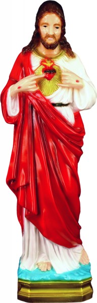 Plastic Sacred Heart Statue - 24 inch - Full Color