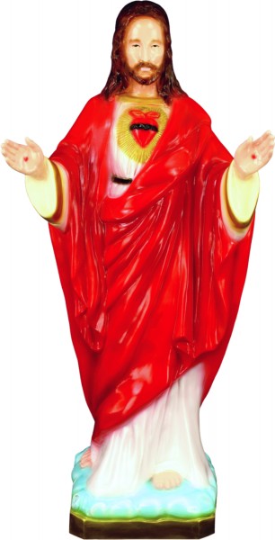 Plastic Sacred Heart of Jesus Statue - 24 inch - Full Color