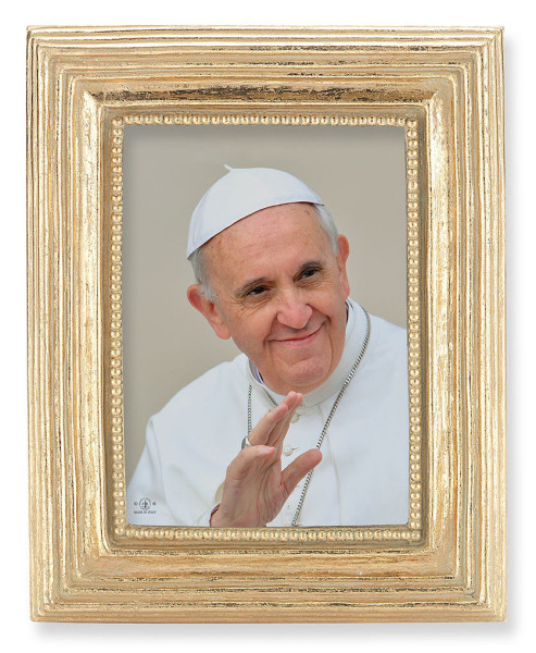 Pope Francis 2.5x3.5 Print Under Glass - Gold