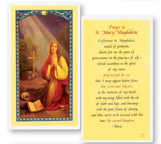 Prayer To Mary Magdalene Laminated Prayer Card - 1 Prayer Card .99 each