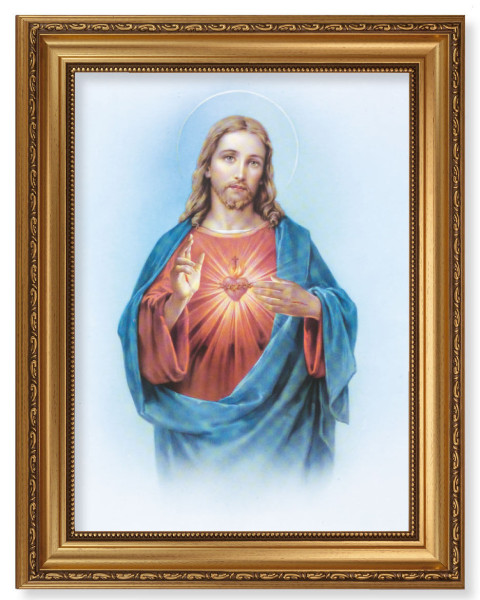 Sacred Heart of Jesus 12x16 Framed Print Artboard - #131 Frame