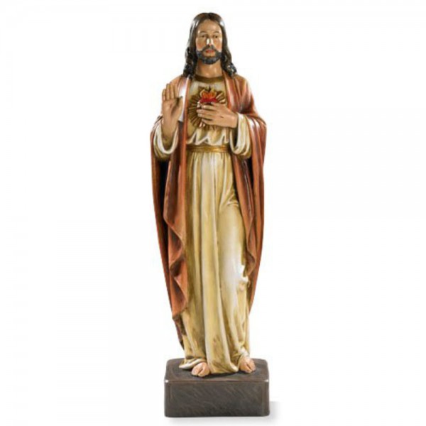 Sacred Heart of Jesus 22.5 Inch High Statue - Full Color