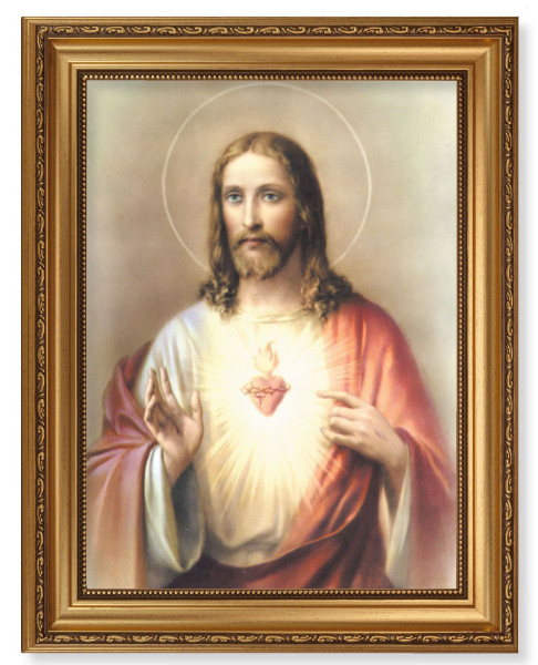 Sacred Heart of Jesus by Bonella 12x16 Framed Print Artboard - #131 Frame