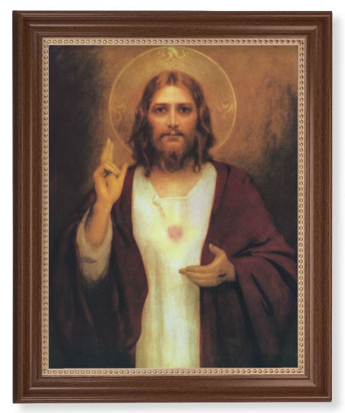 Sacred Heart of Jesus by Chambers 11x14 Framed Print Artboard - #127 Frame