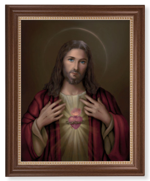 Sacred Heart of Jesus by Simeone 11x14 Framed Print Artboard - #127 Frame