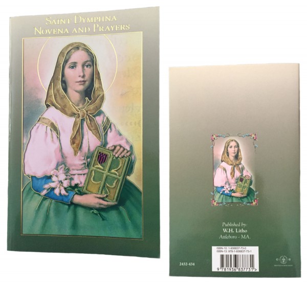 Saint Dymphna Novena Prayer Pamphlet - Pack of 10 - Green | Gold