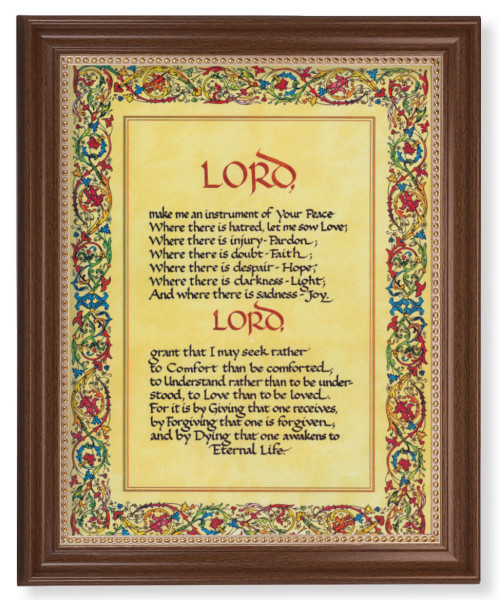 Saint Francis Peace Prayer 11x14 Framed Print Artboard - #127 Frame