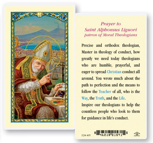 St. Alphonsus Laminated Prayer Card - 1 Prayer Card .99 each