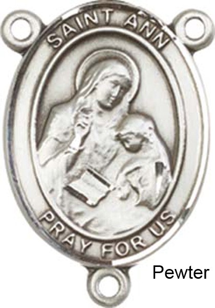 St. Ann Rosary Centerpiece Sterling Silver or Pewter - Pewter