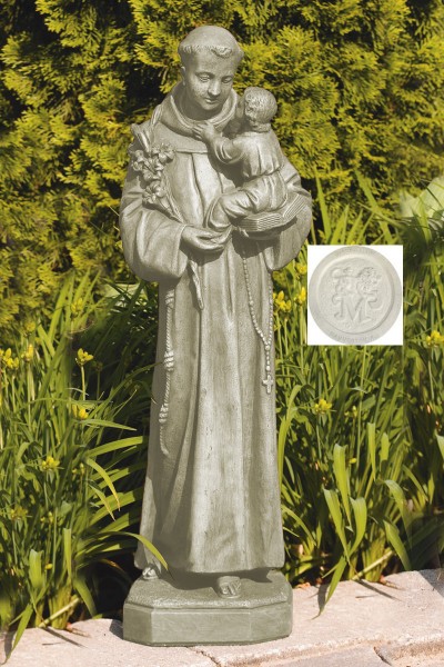 St. Anthony Statue 31 Inches - Natural Stone