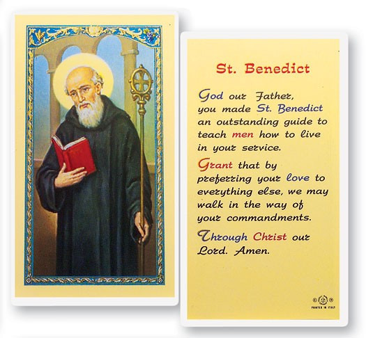 St. Benedict, God Our Father Laminated Prayer Card - 1 Prayer Card .99 each