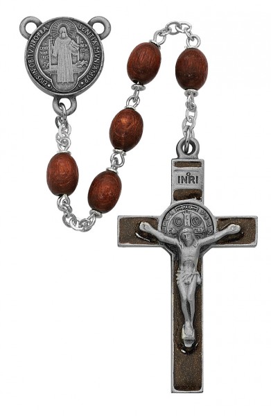 St. Benedict Rosary in Brown - Brown