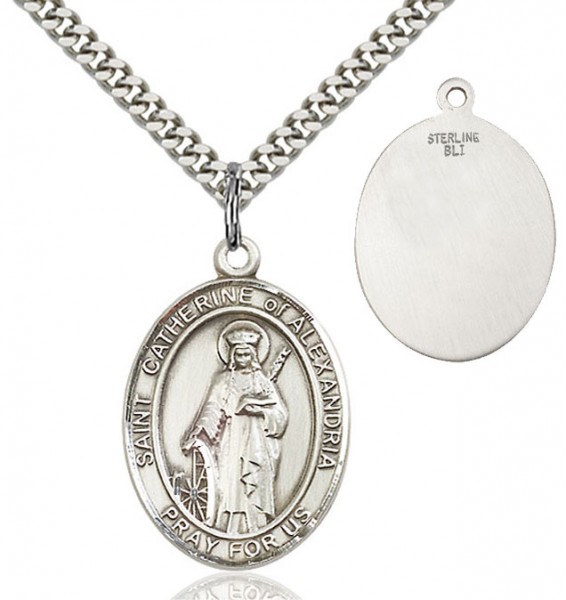 St. Catherine of Alexandria Medal - Sterling Silver