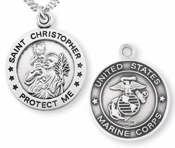 St. Christopher Marine Medal Sterling Silver - Sterling Silver