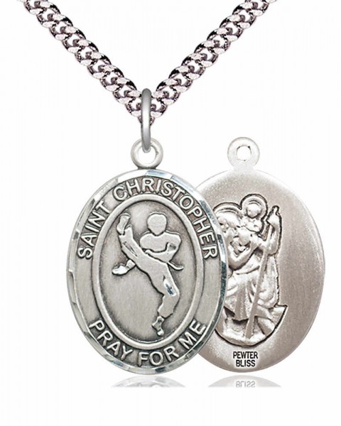 St. Christopher Martial Arts Medal - Pewter