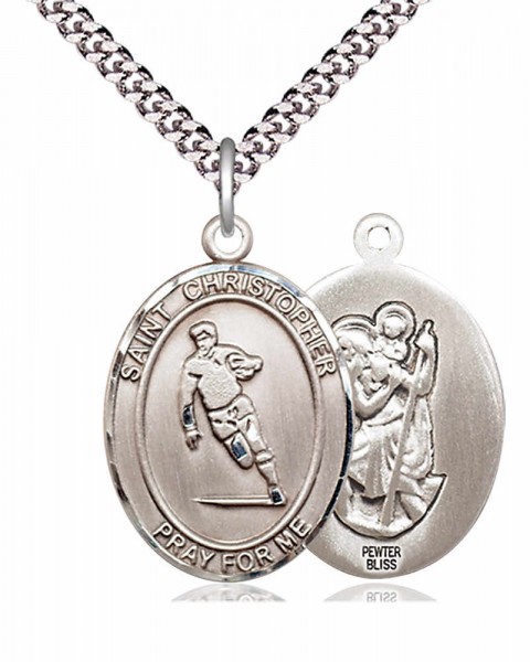 St. Christopher Rugby Medal - Pewter