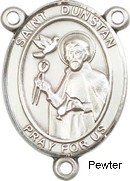 St. Dunstan Rosary Centerpiece Sterling Silver or Pewter - Pewter