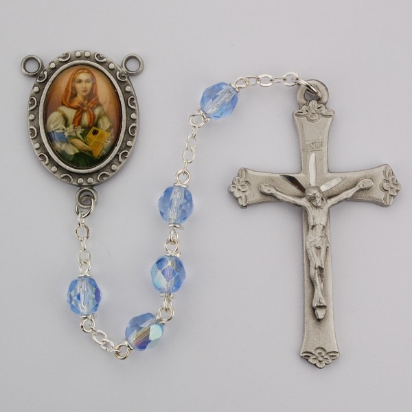 St. Dymphna Rosary - Blue