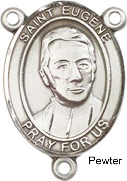 St. Eugene De Mazenod Rosary Centerpiece Sterling Silver or Pewter - Pewter