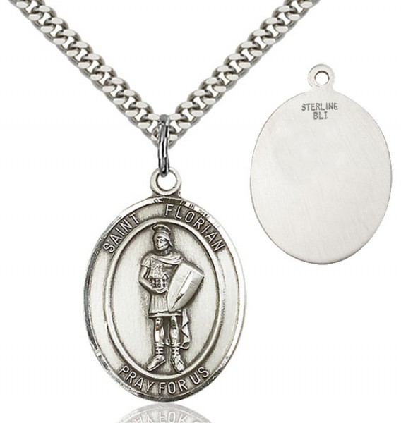 St. Florian Medal - Sterling Silver