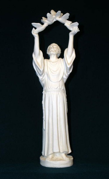 St. Francis Statue - 11 inches - White