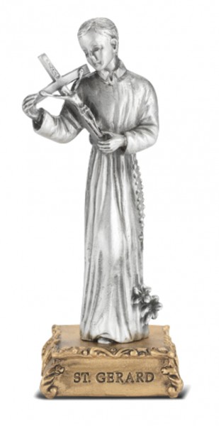 Saint Gerard Pewter Statue 4 Inch - Pewter