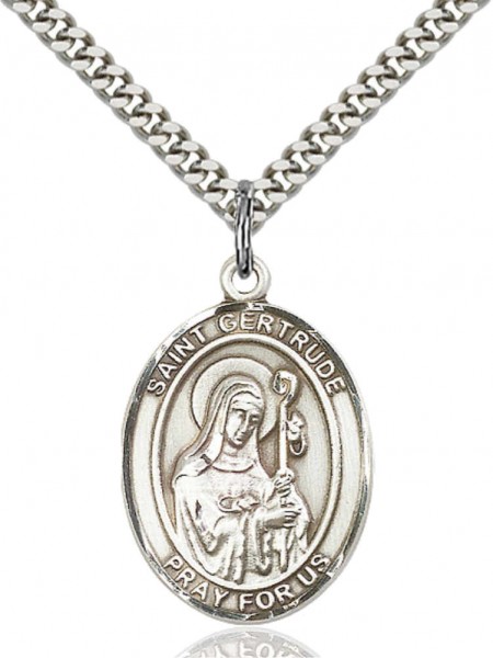 St. Gertrude of Nivelles Medal - Pewter