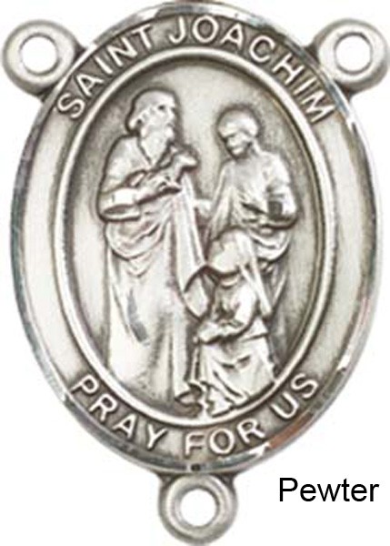 St. Joachim Rosary Centerpiece Sterling Silver or Pewter - Pewter