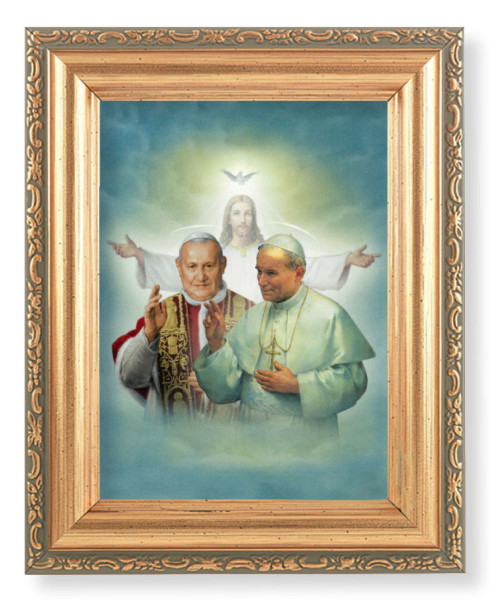 St. John Paul II and St. John XXIII 4x5.5 Print Under Glass - Full Color