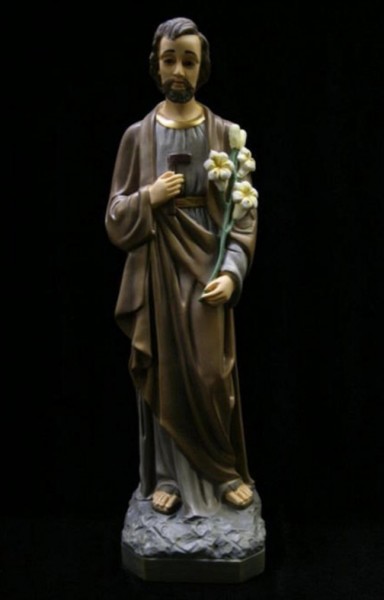 St. Joseph the Worker Statue, Hand Painted - 20 inch - Multi-Color