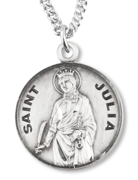 St. Julia Medal - Sterling Silver