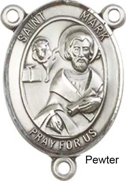 St. Mark the Evangelist Rosary Centerpiece Sterling Silver or Pewter - Pewter