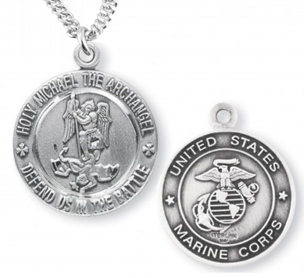 St. Michael Marine Medal Sterling Silver - Sterling Silver