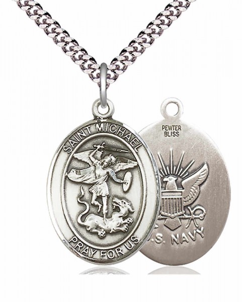St. Michael Navy Medal - Pewter