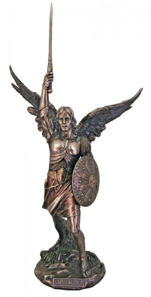 St. Michael Statue without Devil - 18 inches - Bronze
