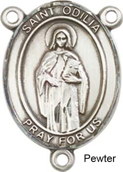 St. Odilia Rosary Centerpiece Sterling Silver or Pewter - Pewter