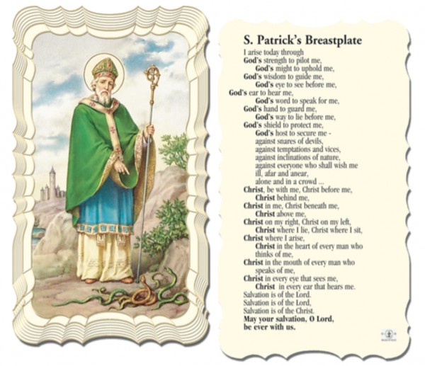St. Patrick Breastplate Paper Prayer Cards 50 Pack - Full Color