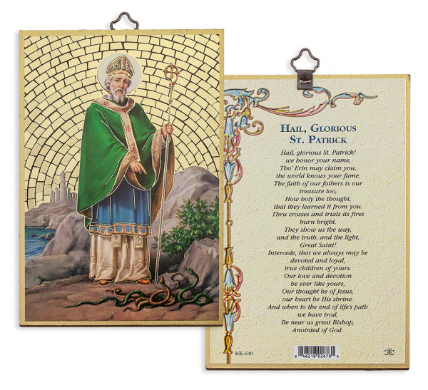St. Patrick Prayer 4x6 Mosaic Plaque - Gold