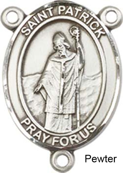 St. Patrick Rosary Centerpiece Sterling Silver or Pewter - Pewter