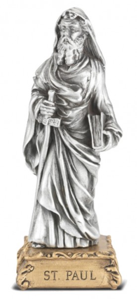 Saint Paul the Apostle Pewter Statue 4 Inch - Pewter