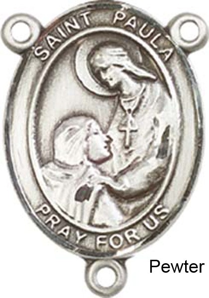 St. Paula Rosary Centerpiece Sterling Silver or Pewter - Pewter